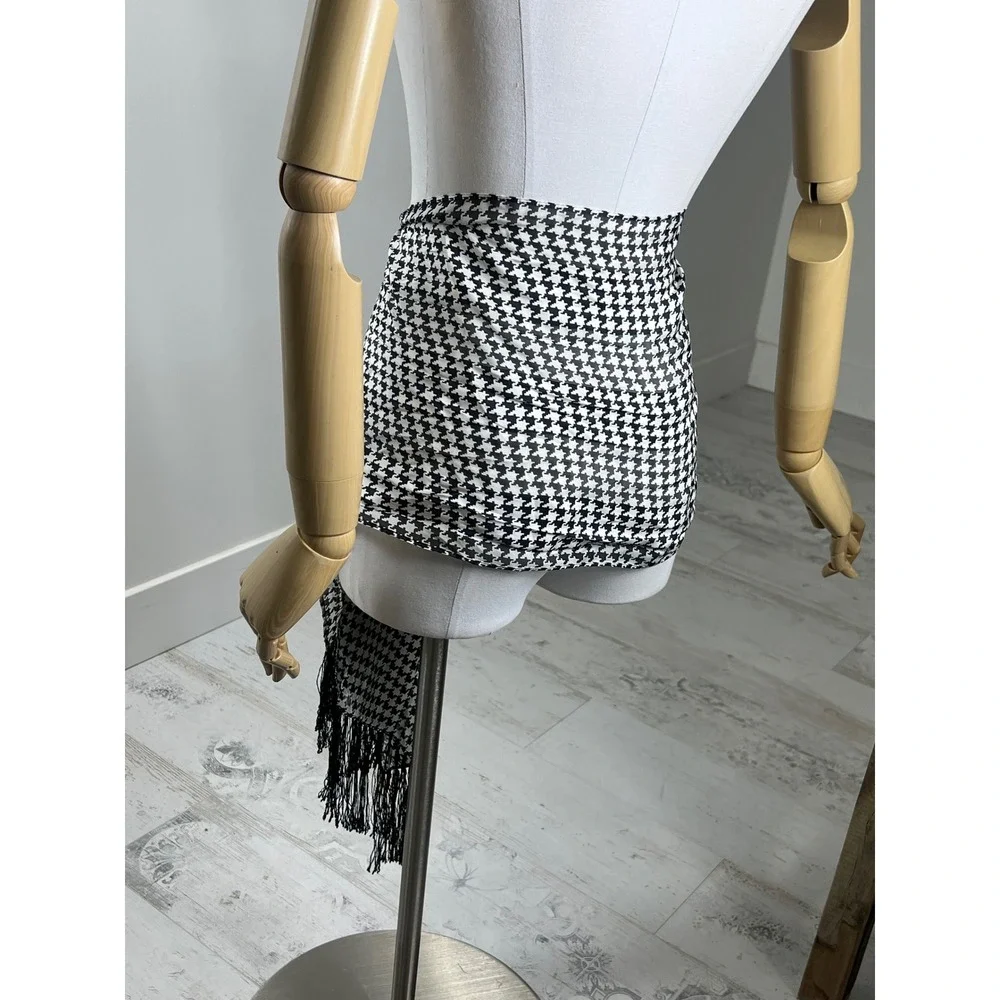N/A silk houndstooth